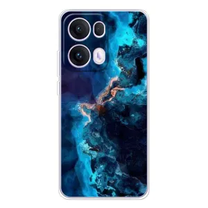 Чохли з тематикою "Мрамор" на ОРО Reno 13 Про 5G (Синиій мрамор)