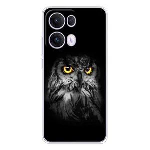 Чехлы с принтом СОВЫ для OPPO Reno 13 Pro 5G (Сова на чёрном)