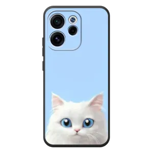 Чехол на тематику: Коты для OPPO Reno 15 F (Белый кот)