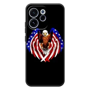 Чехол Флаг USA для OPPO Reno 15 F (Крылья США)