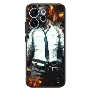 Силиконовый чехол с картинкой "Герой Pubg" на OPPO Reno 15 F (Man Пубг)