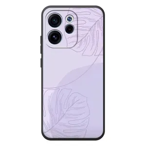 Чехол цветочный дизайн для OPPO Reno 15 F (Монстера фиолетовая)