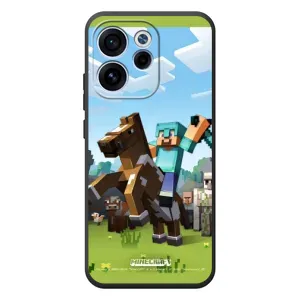 Чехлы для OPPO Reno 15 F (Персонажи Майн Крафт) (На коне)
