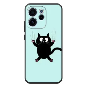 Силиконовый чехол с котиком для OPPO Reno 15 F (Падающий кот)