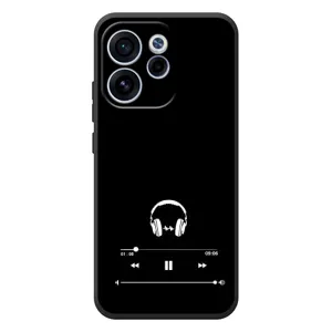 Чехол с картинками на черном фоне для OPPO Reno 15 F (Плеер)