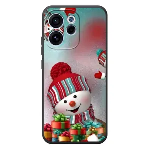Чехлы на Новый Год OPPO Reno 15 F (Снеговик в шапке)