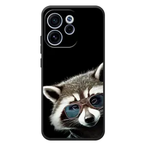 Силиконовый Чехол с Енотами на OPPO Reno 15 F (Стильный Енот)