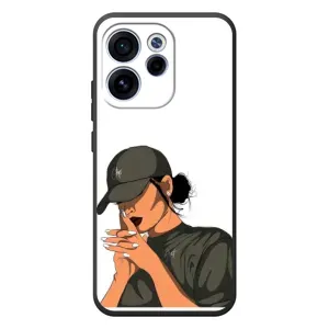 Силиконовый Чехол на OPPO Reno 15 F с картинкой Стильных Девушек (В зеленом)