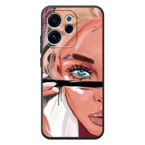 Силіконовый Чохол на OPPO Reno 15 FS з картинкой Модных девушек (Дівчина та вії)