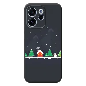 Силиконовый бампер на рождество для OPPO Reno 15 FS (Город зимний)