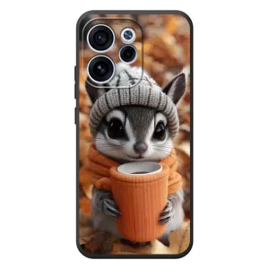 Печатный чехол «Зверята с кофе» для OPPO Reno 15 FS (Грызунчик с кофе)
