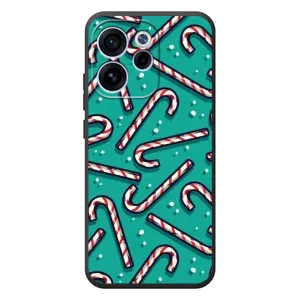 Силиконовый бампер на рождество для OPPO Reno 15 FS (Леденцы)