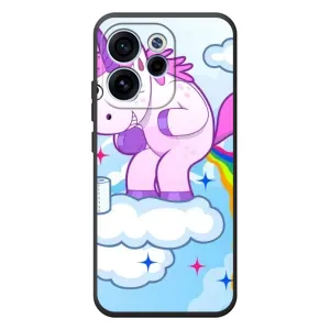 Чехол Unicorn на OPPO Reno 15 FS (Радуга единорожка)