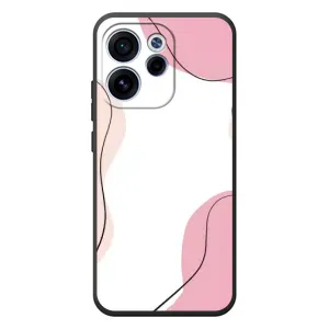 Чохол квітковий дизайн для OPPO Reno 15 FS (Рожевий фон)