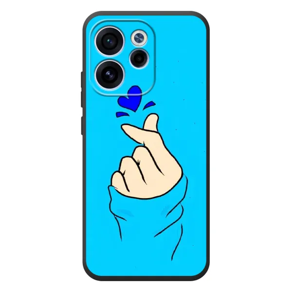 Чехол с рисунком «Сердце на синем» для OPPO Reno 15 FS Чехол с рисунком «Сердце на синем» для OPPO Reno 15 FS