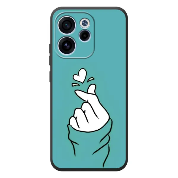 Чехол с рисунком «Сердечко на бирюзовом» для OPPO Reno 15 FS Чехол с рисунком «Сердечко на бирюзовом» для OPPO Reno 15 FS