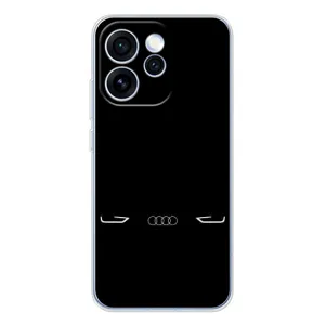 Силиконовый бампер с картинкой машины на OPPO Reno 15 Pro (Силует Audi)