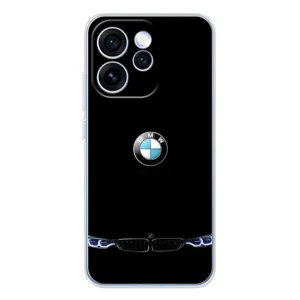 Силиконовый бампер с картинкой машины на OPPO Reno 15 Pro (Черный BMW)