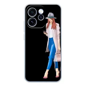 Чохол з картинкою Модні Дівчата OPPO Reno 15 Pro (Дівчина з телефоном)