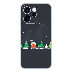 Силиконовый бампер на рождество для OPPO Reno 15 Pro (Город зимний)