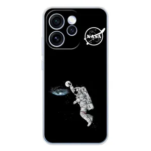 Силіконовый бампер з принтом "Наса" на OPPO Reno 15 Pro (Космонавт баскетболіст)