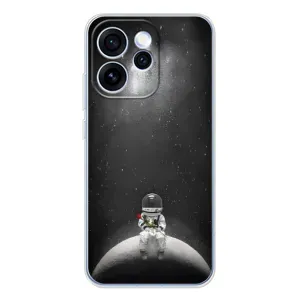 Силіконовый Чохол з принтом "Космонавти" на OPPO Reno 15 Pro (Космонавт романтик)
