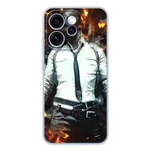 Силиконовый чехол с картинкой "Герой Pubg" на OPPO Reno 15 Pro (Man Пубг)
