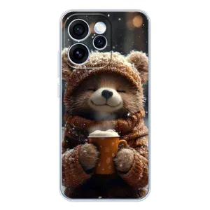 Друкований чохол 'Звірята з кавою' для OPPO Reno 15 Pro (Ведмедик з кавою)