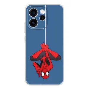 Чехол Супергерой Человека Паука на OPPO Reno 15 Pro (На паутине)