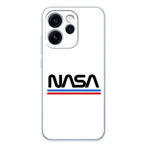 Силіконовый бампер з принтом "Наса" на OPPO Reno 15 Pro (NASA на білому тлі)