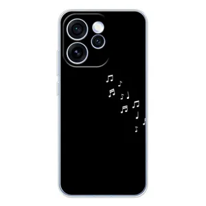 Чохол з картинками на чорному фоні для OPPO Reno 15 Pro (Ноти)