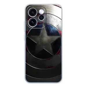 Чехол с Щитом Капитана Америки на OPPO Reno 15 Pro (Ретро Щит Капитана)