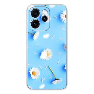 Чехол с Цветами для OPPO Reno 15 Pro (ромашки на голубом)