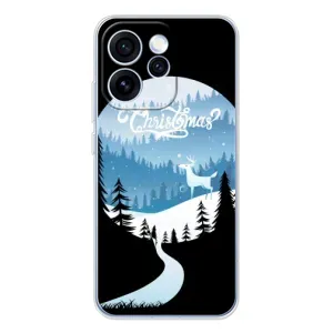 Силиконовый бампер на рождество для OPPO Reno 15 Pro (Рождественский Олень)