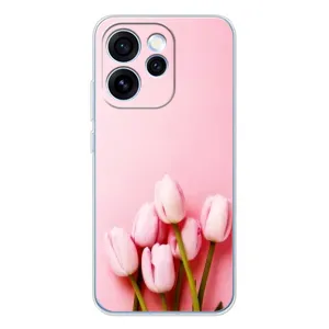 Чехлы с картинкой (Тюльпаны) на ОППО Рено 15 Про (Розовые тюльпаны)