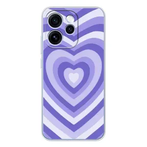 Чехлы с тематикой "Маленькие Сердечки" на OPPO Reno 15 Pro (Сердце фиолет)