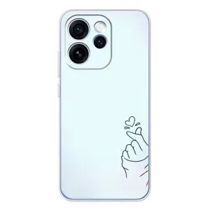 Чехлы (Знак сердечка) на OPPO Reno 15 Pro (Сердце на голубом)