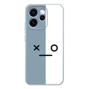 Силиконовые Чехлы (смешные стикеры) для OPPO Reno 15 Pro (Серо-белый)