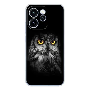 Чехлы с принтом СОВЫ для OPPO Reno 15 Pro (Сова на чёрном)