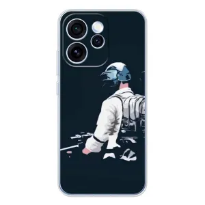 Силиконовый чехол с картинкой "Герой Pubg" на OPPO Reno 15 Pro (В экиперовке)
