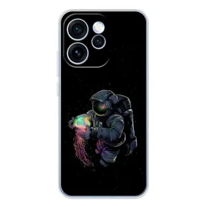 Силіконовый Чохол з принтом "Космонавти" на OPPO Reno 15 Pro (В руках земля)