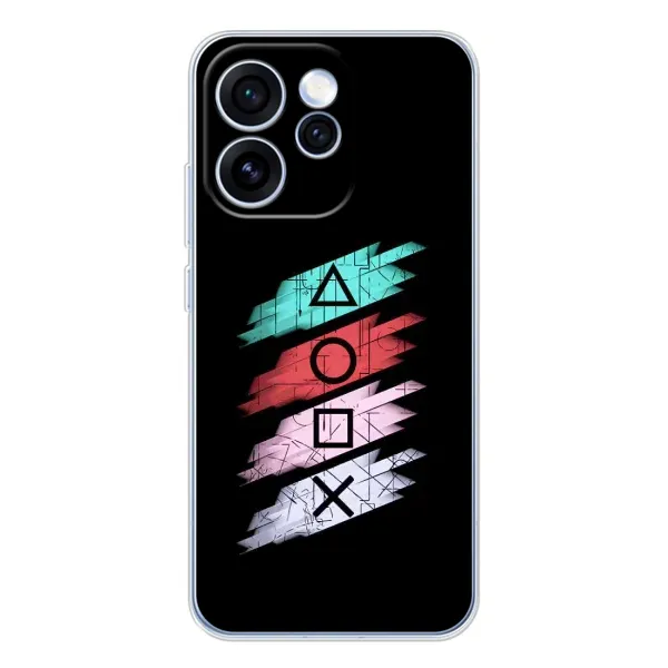 Чехол с рисунком «Значки Sony» для OPPO Reno 15 Pro Чехол с рисунком «Значки Sony» для OPPO Reno 15 Pro