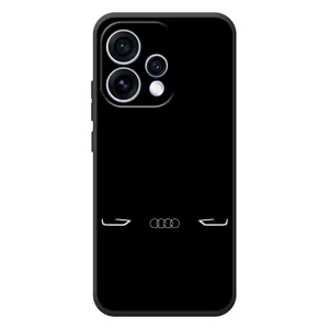 Силиконовый бампер с картинкой машины на OPPO Reno 15 (Силует Audi)