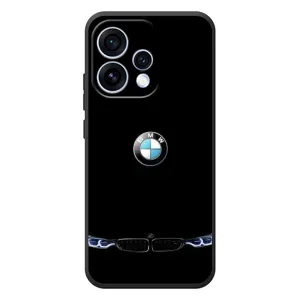 Силиконовый бампер с картинкой машины на OPPO Reno 15 (Черный BMW)