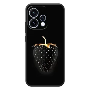 Чехол с изображением вкусной еды для OPPO Reno 15 (Чёрная клубника)