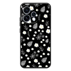 Чохли з тематикою "КВІТИ" на OPPO Reno 15 (цвітіння на чорному)