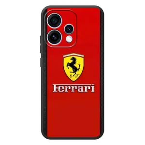 Силиконовый бампер с картинкой машины на OPPO Reno 15 (Ferrari Logo)