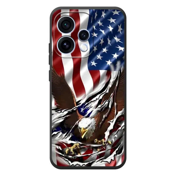 Чехол с рисунком «Флаг USA» для OPPO Reno 15 Чехол с рисунком «Флаг USA» для OPPO Reno 15