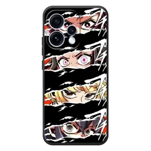 Силіконові чохлі з очіма Anime для
OPPO Рено 15 (Очі на чорному)