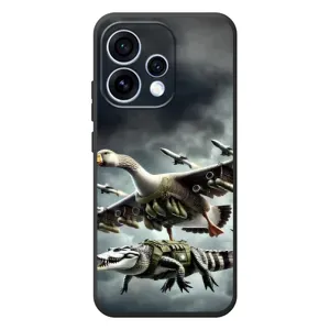 Чехол с мемами тралалело тралала для OPPO Reno 15 (Гусини и крокодило)